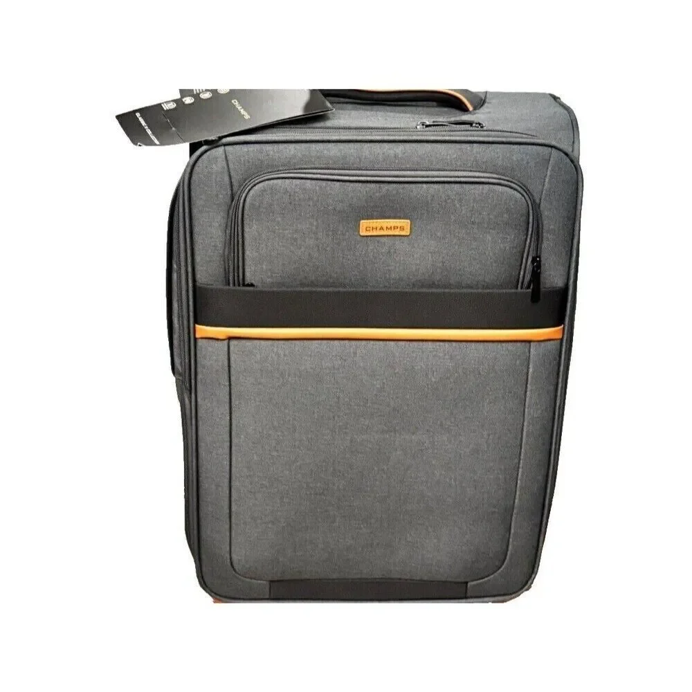 CHAMPS Classic II Collection 1-piece Softside Luggage  suitcase 24”Grey GREY